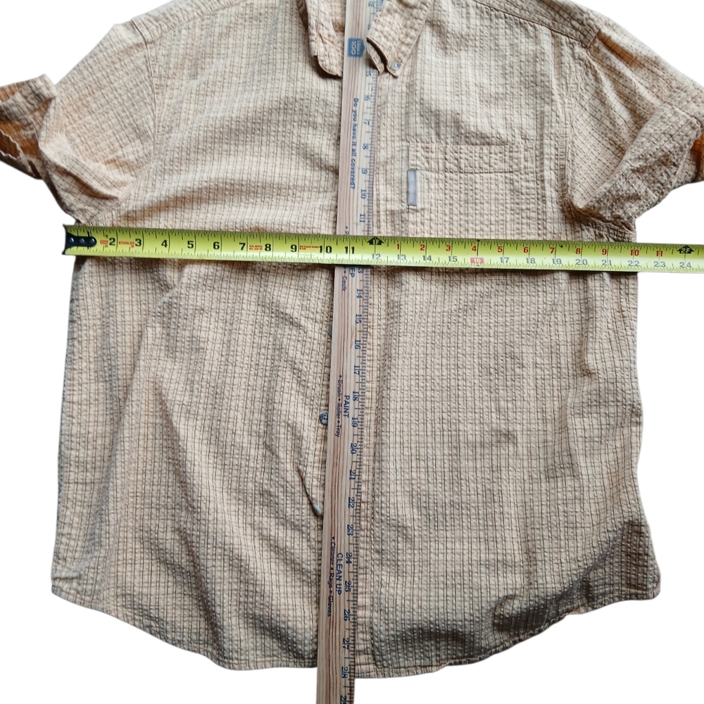 Columbia Men's Size Medium Yellow Short Sleeve 100% Cotton Shirt - Picture 4 of 5